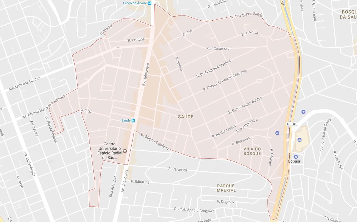 Karte von Saúde São Paulo