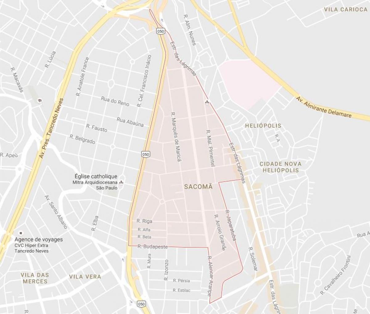 Karte von Sacomã São Paulo