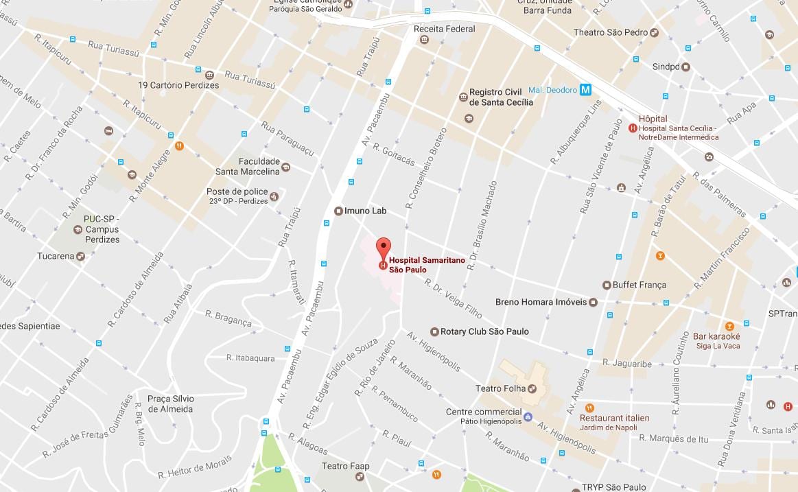 Karte von Samaritano São Paulo hospital
