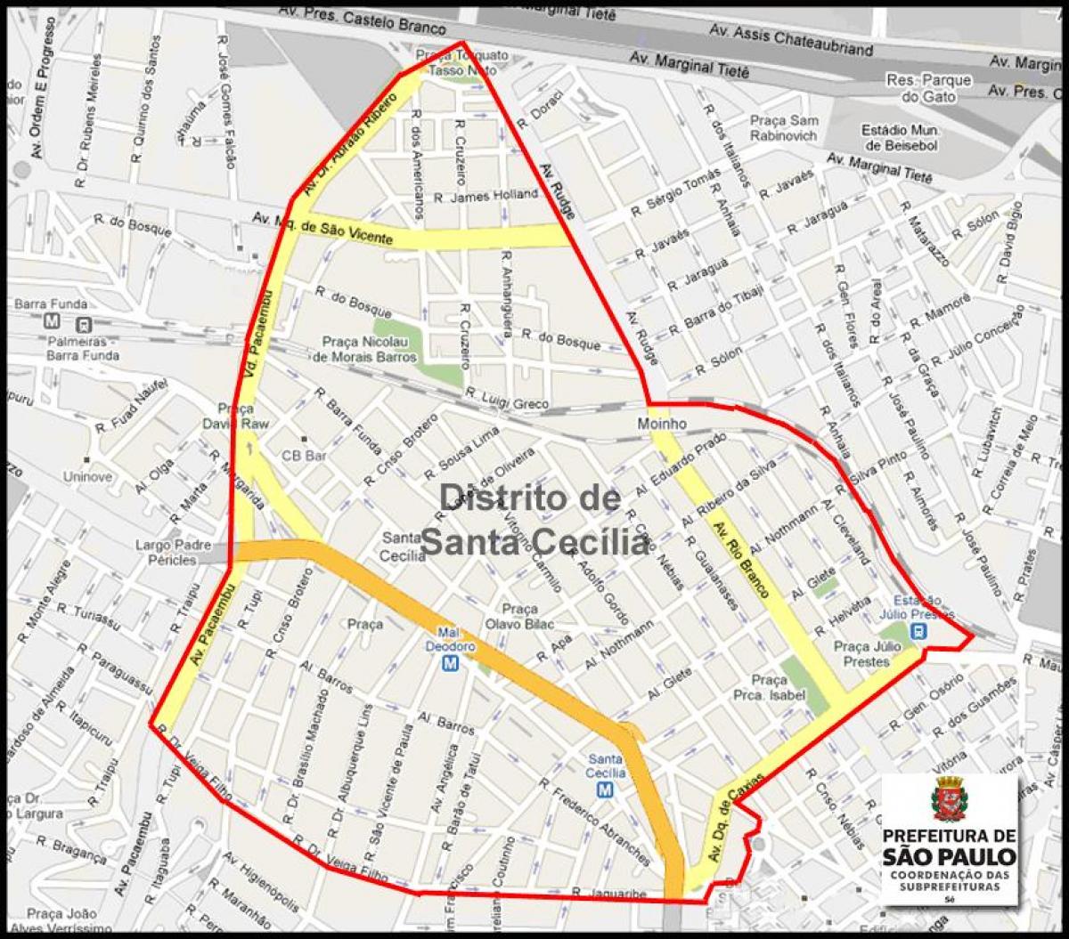 Karte von Santa Cecília-São Paulo