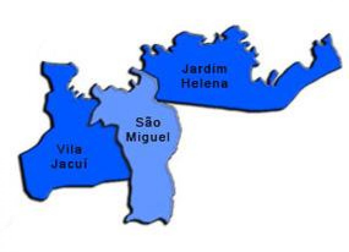 Karte von São Miguel Paulista sub-Präfektur