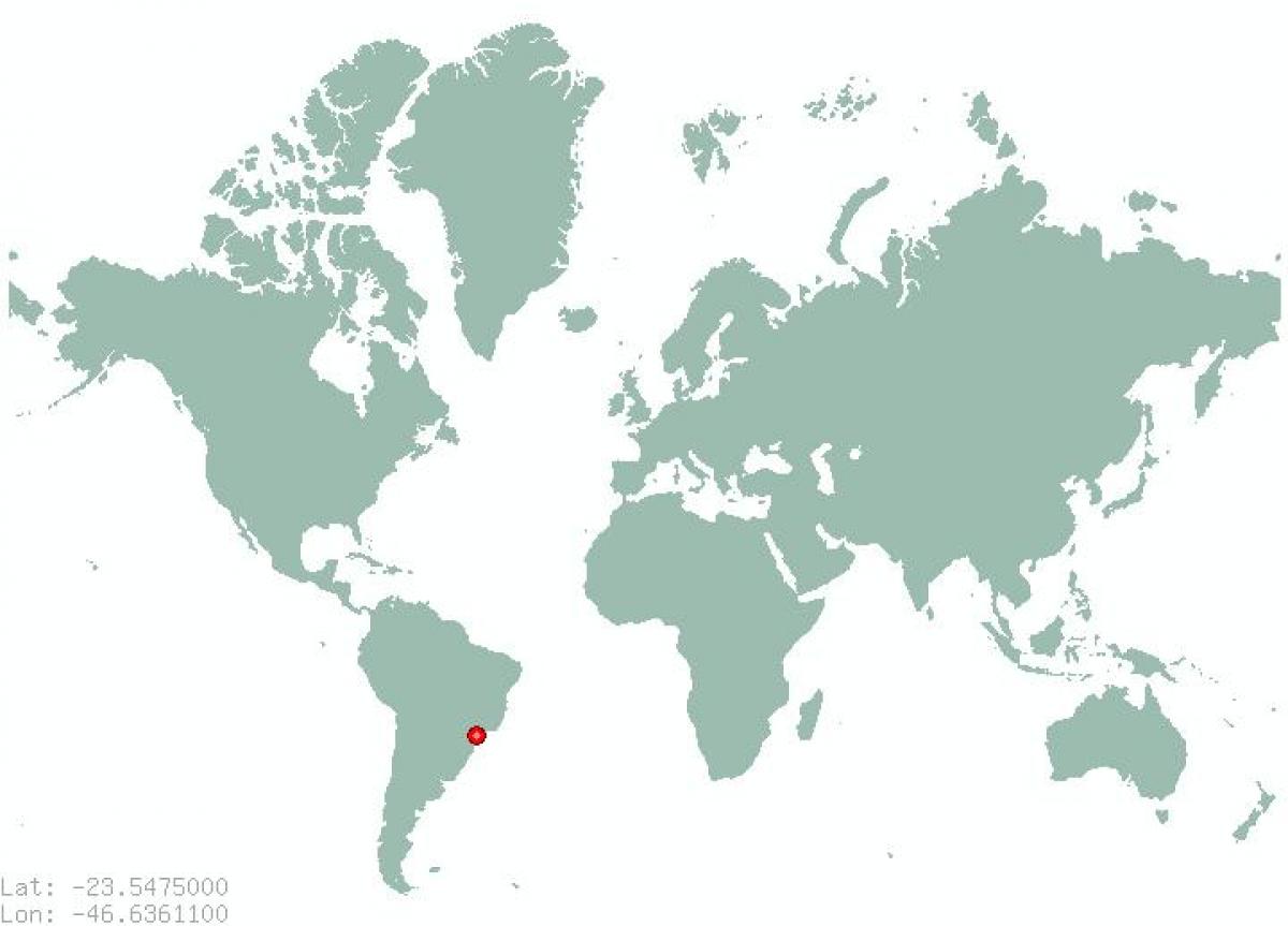 Karte von São Paulo in der Welt