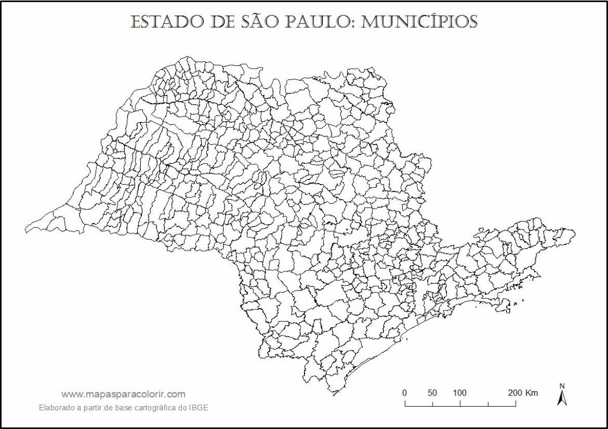 Karte von São Paulo Jungfrau - Gemeinden