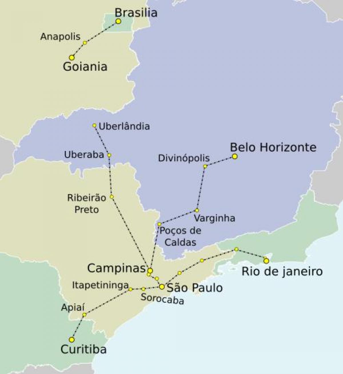 Karte von São Paulo TAV