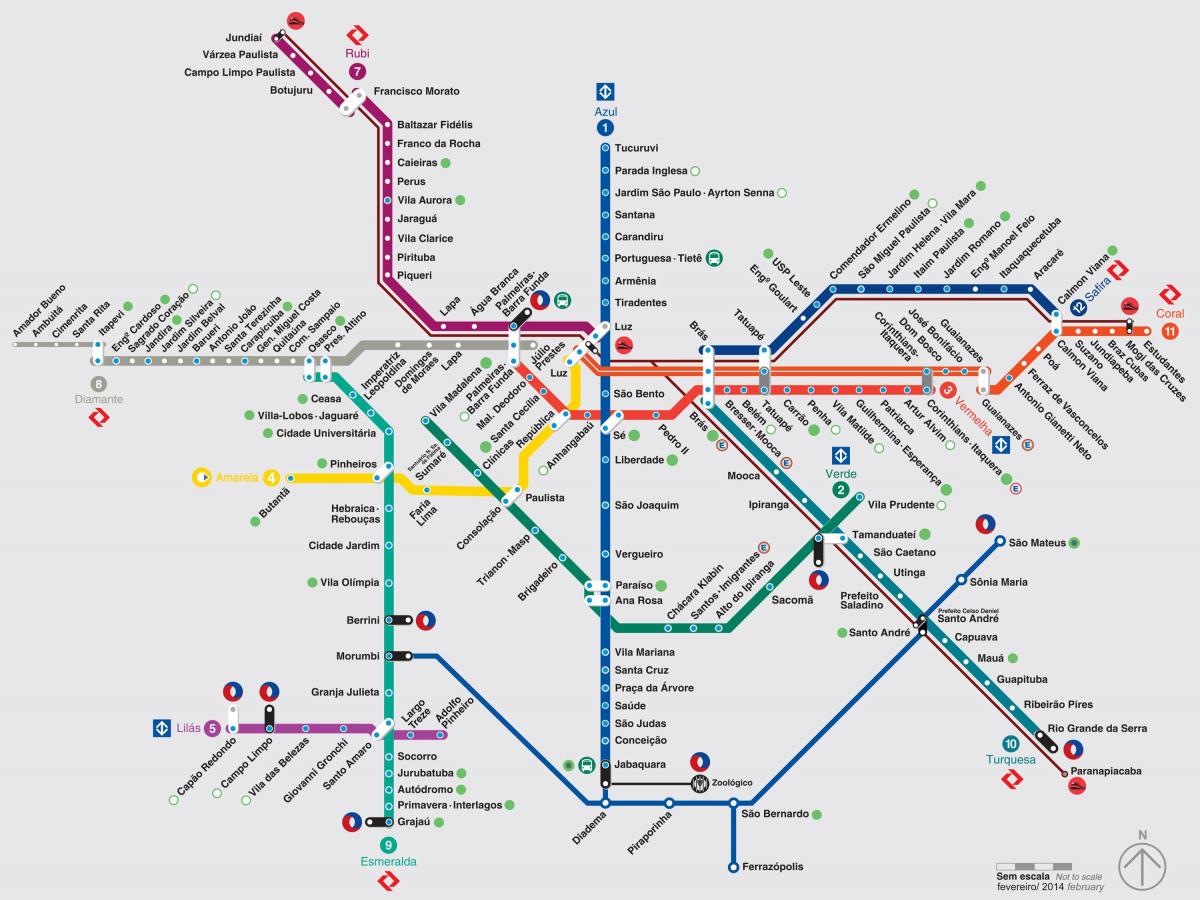 Karte von São Paulo-Transporte