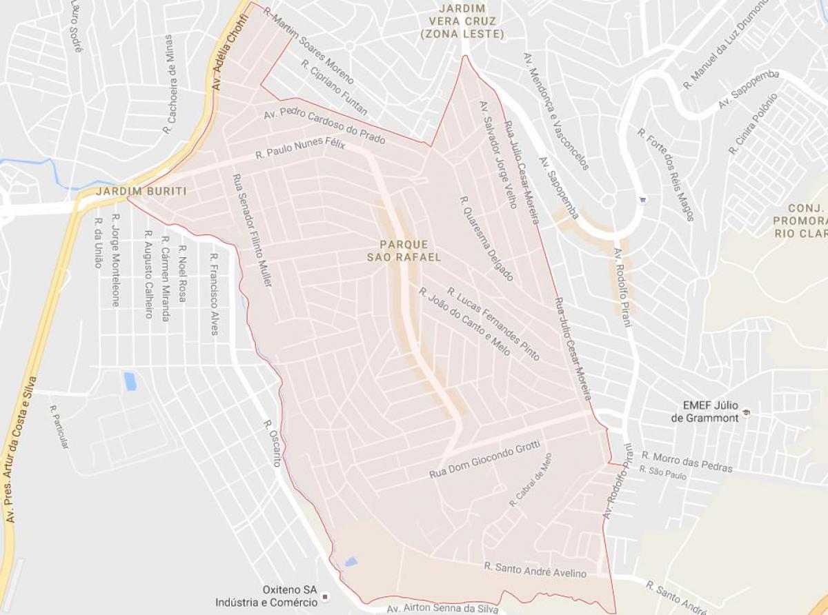 Karte von São Rafael, São Paulo