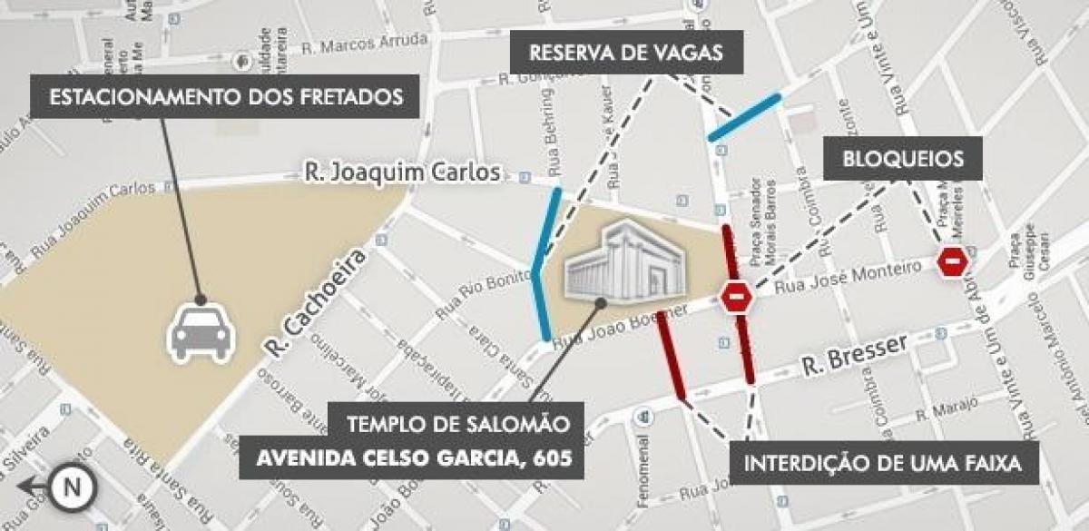 Karte des Tempels von Salomo São Paulo