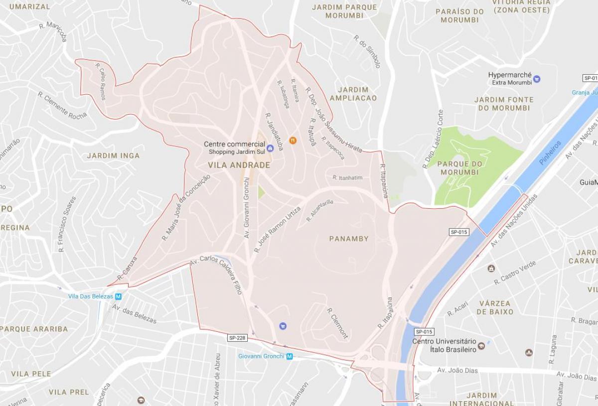 Karte von Vila Andrade in São Paulo