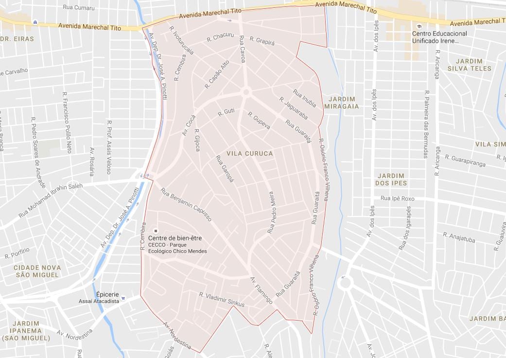 Karte von Vila Curuçá São Paulo