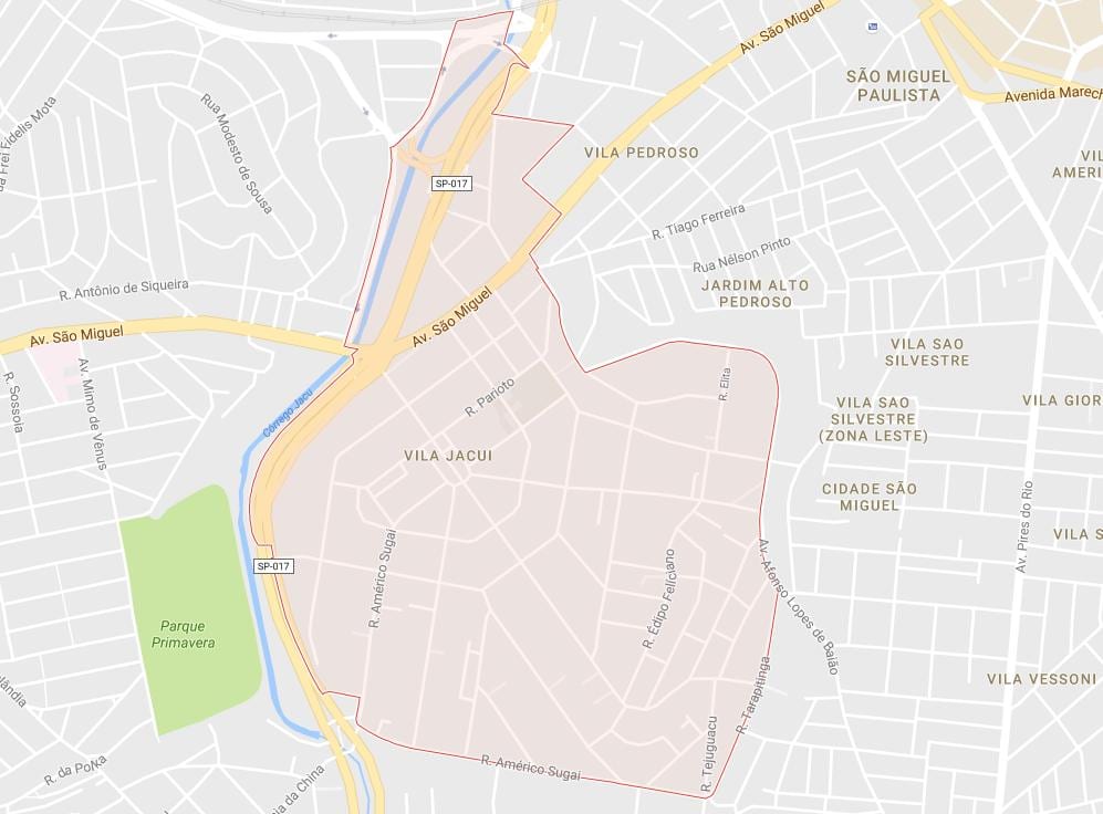 Karte von Vila Jacuí São Paulo