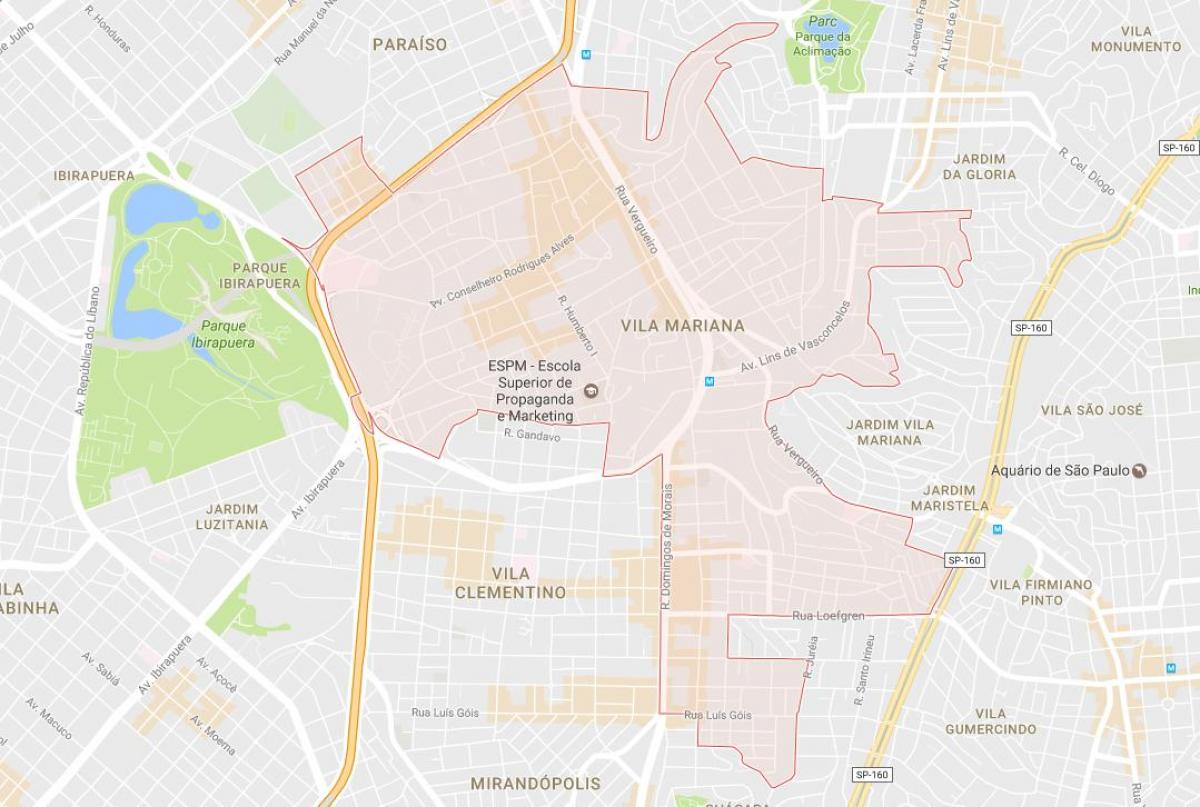 Karte von Vila Mariana, São Paulo