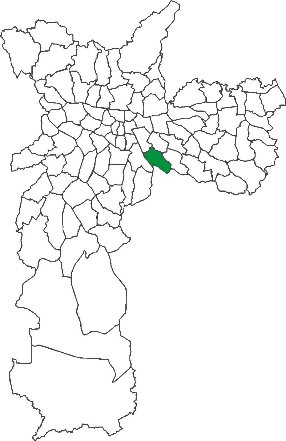 Karte von Vila Prudente Bezirk