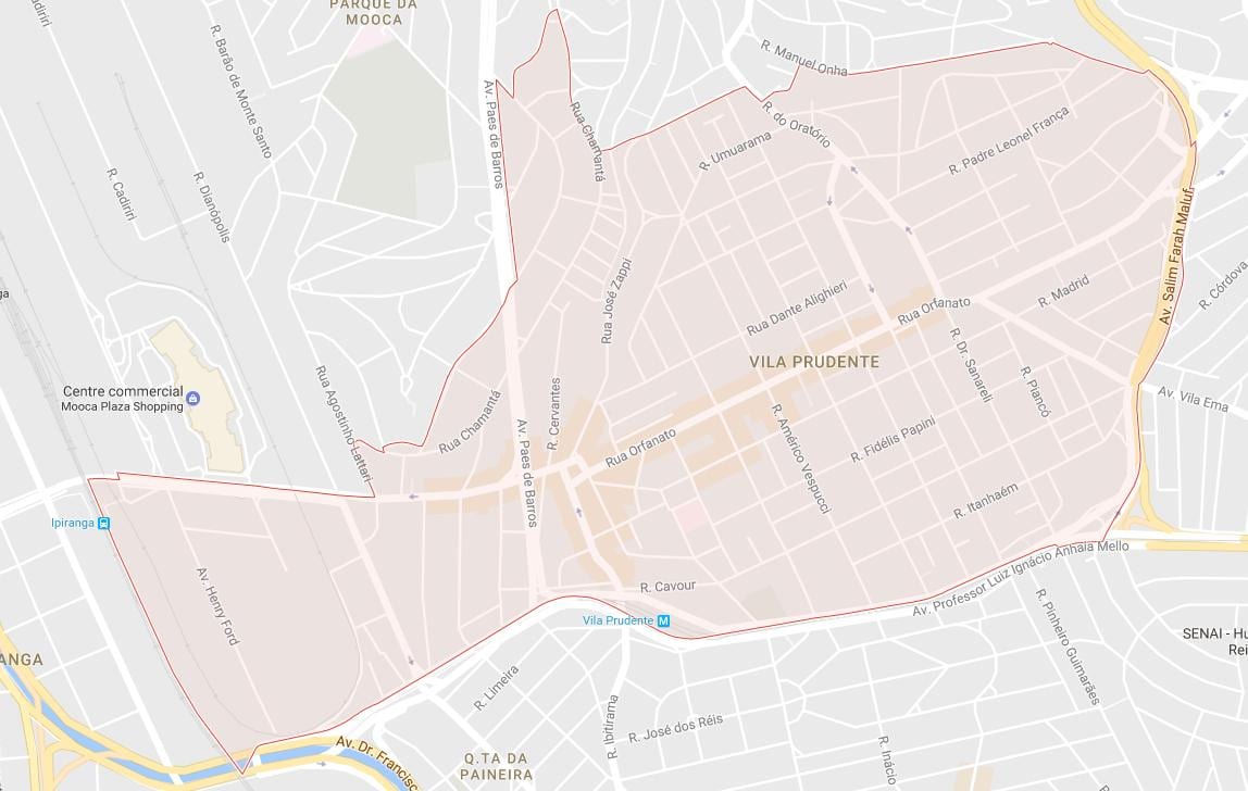 Karte von Vila Prudente São Paulo