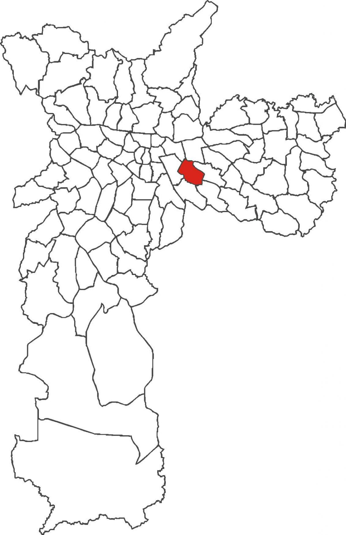 Karte von Água Rasa Bezirk