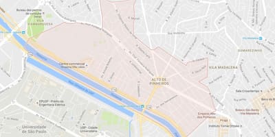 Karte von Alto de Pinheiros São Paulo