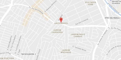 Karte von Aricanduva São Paulo