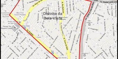 Karte der Bela Vista-São Paulo