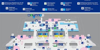 Karte von Tietê bus terminal
