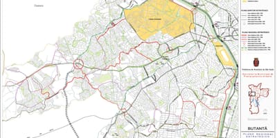 Karte von Butantã in São Paulo - Straßen