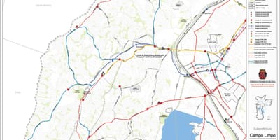Karte von Campo Limpo in São Paulo - Öffentliche Verkehrsmittel