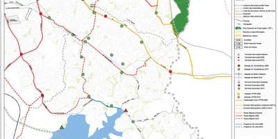 Karte von Cidade Ademar São Paulo - Öffentliche Verkehrsmittel