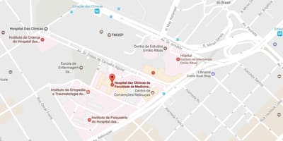 Karte von hospital Clínicas