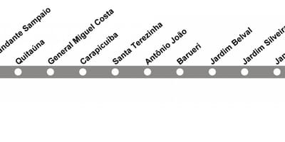 Karte von CPTM São Paulo - Line 10 - Diamant