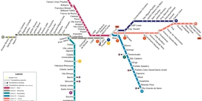 Karte von São Paulo CPTM