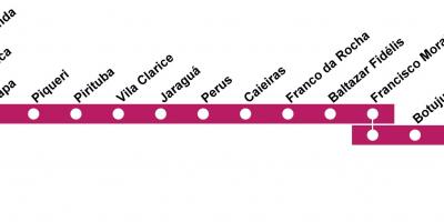 Karte von CPTM São Paulo - Line 7 - Ruby