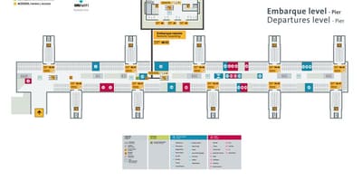 Karte von internationaler Flughafen São Paulo-Guarulhos - Terminal 3