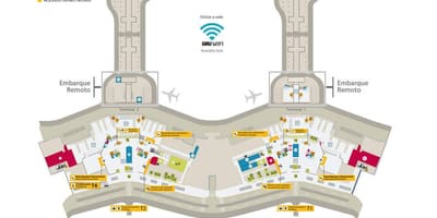 Karte von internationaler Flughafen São Paulo-Guarulhos - Terminal 1 et 2