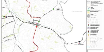 Karte von Guaianases São Paulo - Öffentliche Verkehrsmittel