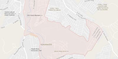 Karte von Guaianases São Paulo