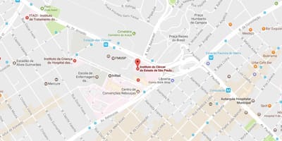 Karte des Institute of Cancer von São Paulo