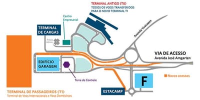 Karte von internationaler Flughafen Viracopos / Parkplatz