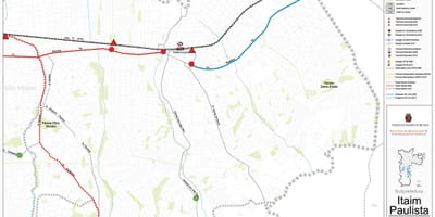 Karte von Itaim Paulista - Vila Curuçá São Paulo - Öffentliche Verkehrsmittel