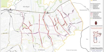 Karte von Itaim Paulista - Vila Curuçá São Paulo - Straßen