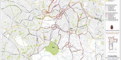 Karte von Itaquera São Paulo - Straßen