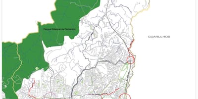 Karte von Jaçanã-Tremembé von São Paulo - Straßen