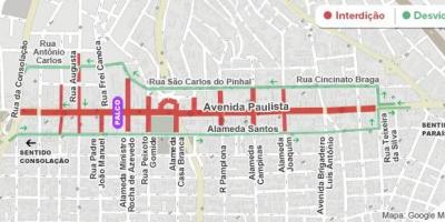 Karte von Avenida Paulista in São Paulo