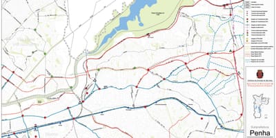 Karte von Penha Sao Paulo - Öffentliche Verkehrsmittel