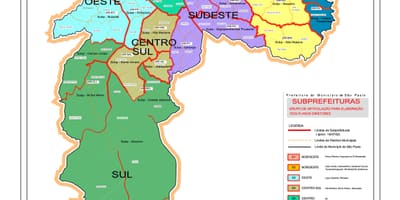 Karte der Regionen São Paulo