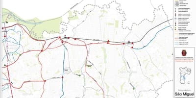Karte von São Miguel Paulista, São Paulo - Öffentliche Verkehrsmittel
