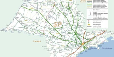 Karte von São Paulo Autobahnen