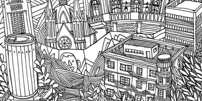 Karte von São Paulo Malvorlagen - Innenstadt