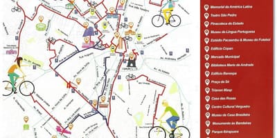 Karte von São Paulo-Radweg