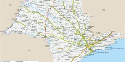 Karte von São Paulo State highways