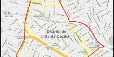 Karte von Santa Cecília-São Paulo