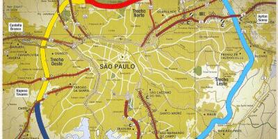Karte von São Paulo beltway