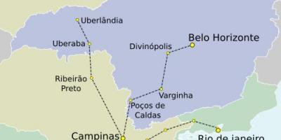 Karte von São Paulo TAV